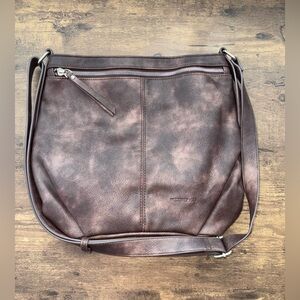 NWOT West Bronco Dark Brown Leather Crossbody Bag
